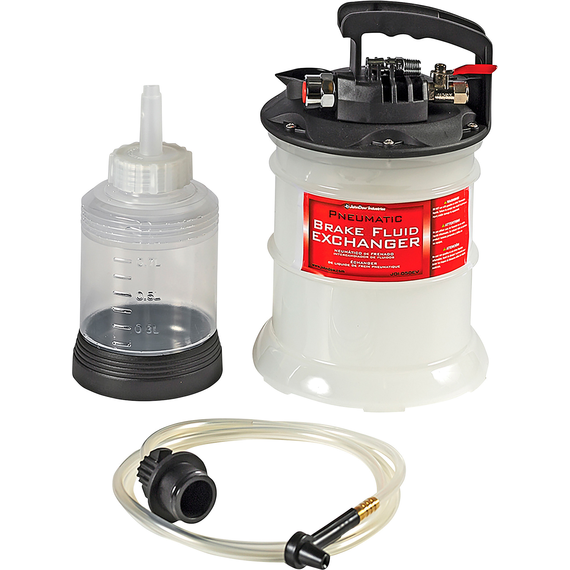 JohnDow Industries, .5 Gallon Pneumatic Brake Fluid Extractor, Tank Capacity 0.5 Gal, Model# JDI-050EV